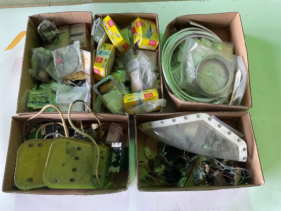 BOXES OF NEW & AS REMOVED PIPER ELECTRICAL AND AIRFRAME INVENTORY