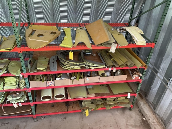 SHELVES OF N.O.S. PIPER AIRFRAME REPAIR INVENTORY (DOES NOT INCLUDE RACK)