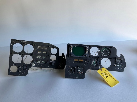 INSTRUMENT PANELS WITH INSTRUMENTS (BOTH HAVE BEEN WET)