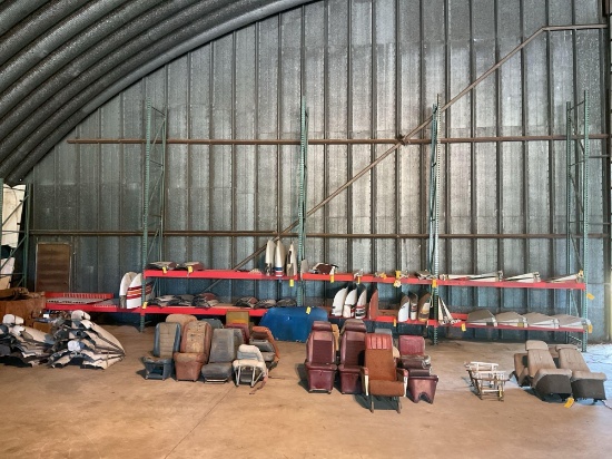ROW OF PALLET RACK 12' & 19' UPRIGHTS, 10' & 12' CROSSBARS, 38" WIDTH (DOES NOT INCLUDE