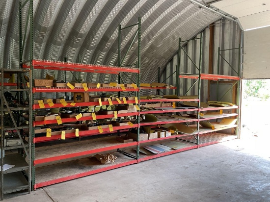 ROWS OF PALLET RACK 10' & 12' UPRIGHTS, 8' CROSSBARS, 36" & 48" WIDTHS INCLUDE INVENTORY/LOCAL