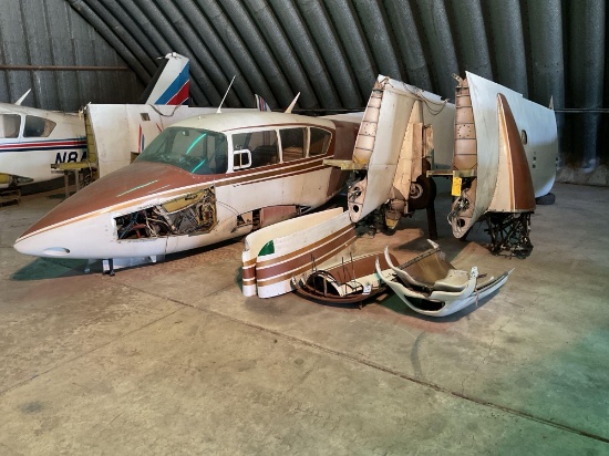 1962 PIPER PA23-160 APACHE FUSELAGE & WINGS N4497P, HAS PARTIAL AIRFRAME LOGBOOKS END IN 1998 WITH