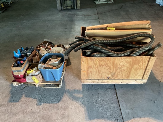 PALLETS OF HARDWARE AND SCAT HOSE