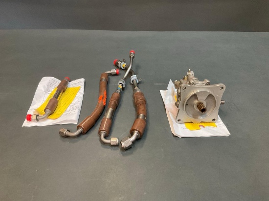 (LOT) LEAR 45 ENGINE DRIVEN HYDRAULIC PUMP 6629101000-001 WITH LINES (INSPECTED/REMOVED FROM