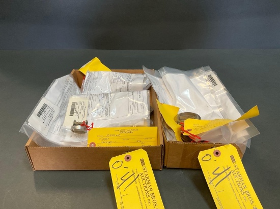 BOXES OF LEAR 45 CHECK VALVES 3202738-1, 3202750-1, & 3202744-1 (ALL INSPECTED/REMOVED FROM TEARDOWN