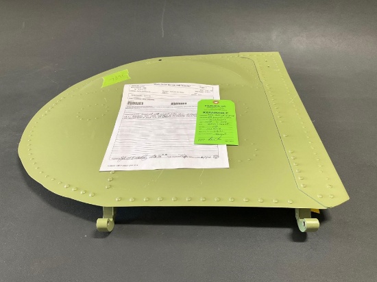 T-6 TEXAN II R/H INBOARD MAIN LANDING GEAR DOOR 133-100702-10PT (NEW SKIN INSTALLED, NEEDS PAINT/NO