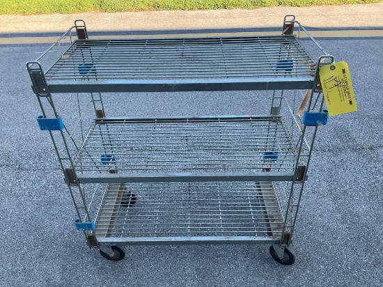 CHROME CART 39"T X 17"W X 35"L