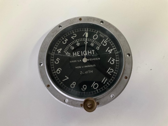 Zenith Antique Altimeter/Height Gauge (Cracked Glass)