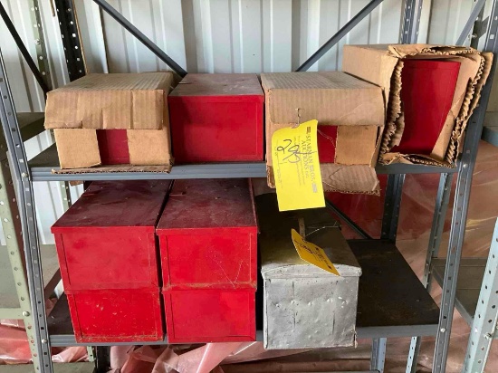 Groups Of Metal Containers & Tool Box (Does Not Include Rack)