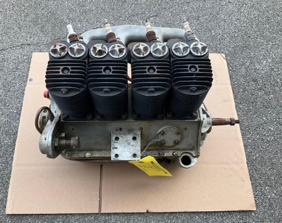 ANTIQUE INLINE 4 CYLINDER ENGINE (APPEAR TO BE HEATH-HENDERSON BUT NO MARKINGS)