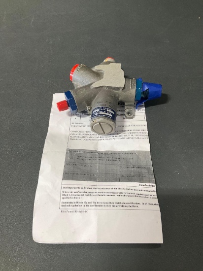 LEAR 60 THRUST REVERSER ISOLATION VALVE 6607070-1 (REMOVED FUNCTIONAL CHECKED FROM TEARDOWN