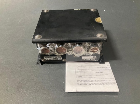 LEAR 60 FUEL CONTROL RELAY BOX 6018477V1-002 (REMOVED FUNCTIONAL CHECKED FROM TEARDOWN AIRCRAFT)