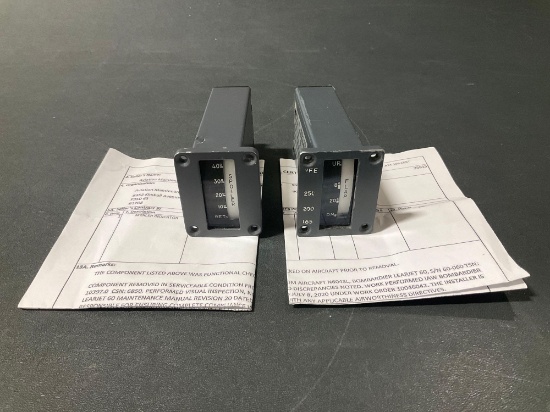 LEAR 60 CONTROL SURFACE INDICATORS 6608476-3 & 6608475-3 (BOTH REMOVED FUNCTIONAL CHECKED FROM
