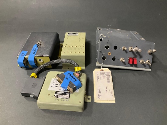 (LOT) LEARJET SQUAT SWITCH RELAY PANEL 3118376-001, GP MODULE 6018828-002, TAXI RELAY BOX