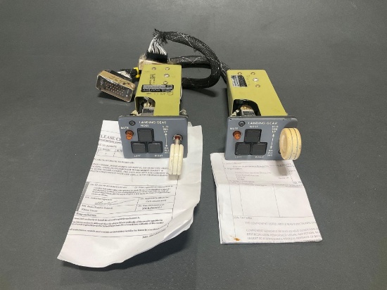 LEAR 60 LANDING GEAR CONTROL PANELS 6018229-002 (BOTH REMOVED FUNCTIONAL CHECKED FROM TEARDOWN