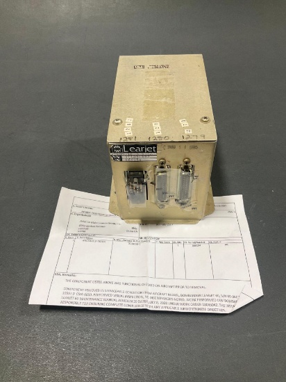 LEAR 60 WINDSHIELD DEFOG CONTROL BOX 3118318-7 (REMOVED FUNCTIONAL CHECKED FROM TEARDOWN AIRCRAFT