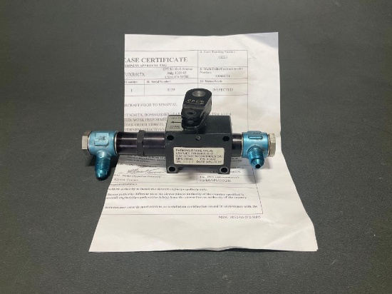 LEAR 60 PARKING BRAKE 6600392-2 (INSPECTED REMOVED FROM TEARDOWN AIRCRAFT WITH TIMES & CYCLES ON