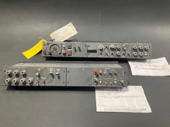 LEAR 60 PILOT & CO-PILOT SWITCH PANELS M6088205-005 & 6018237-013 (BOTH REMOVED FROM TEARDOWN