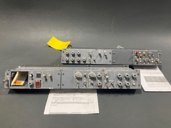 LEAR 60 PILOT & CO-PILOT SWITCH PANELS 6088205-010 & 6018237-015 (BOTH REMOVED FROM THE SAME