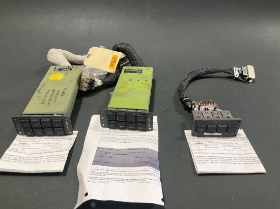 LEAR 60 EFIS & SELCAL CONTROL PANELS 6088222-004, & 5489328-11 (ALL REMOVED FROM THE SAME TEARDOWN