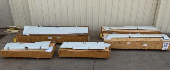 Lear 60 Ship Set (Minus R/H Flap) Of Ailerons, Flap & Elevators (Removed From Same Teardown Aircraft