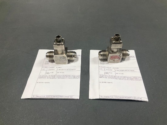 LEAR 60 FUEL FLOW TRANSMITTERS 5/8-1-81-503 (BOTH REMOVED FROM TEARDOWN AIRCRAFT)