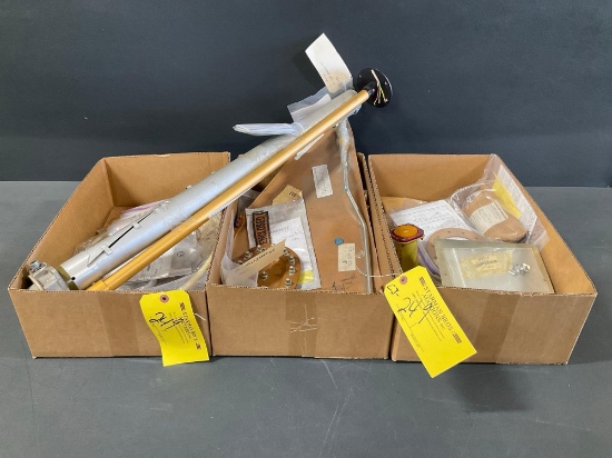 BOXES OF NEW & USED FALCON AND LEARJET INVENTORY