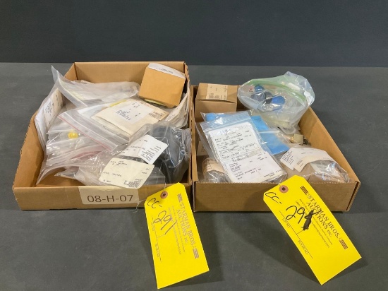BOXES OF FALCON EXPENDABLES WITH CERTS, SQUIB, DE-ICE VALVE, BEARINGS ETC.