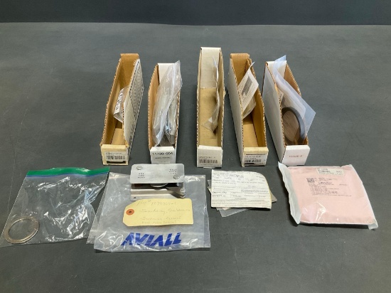 BOXES OF NEW LANDING GEAR INVENTORY NSS-KT-2, 111506-8, MS28776M2-19 & -18, 11799-004, 510524-25,
