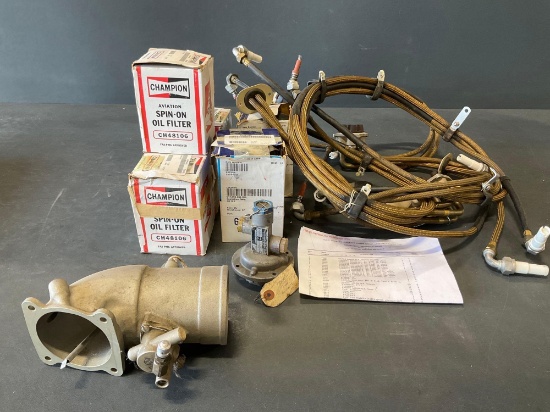 (Lot) Lyc. Go-435/480 Magneto Harness, Fuel Injection Inventory & Oil Filters