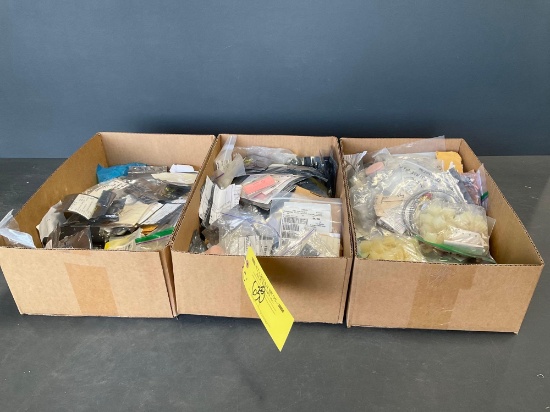BOXES OF AVIONICS REPAIR INVENTORY