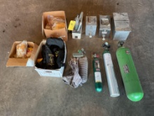 (LOT) OXYGEN BOTTLES, LIFE VESTS & MISC.