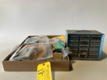 BOXES & CABINET OF STRUT SEAL KITS, O-RINGS & SCHRADER VALVES