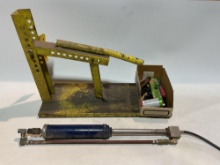 (LOT) TIRE BEAD BREAKER, STRUT PUMP & TOOLS