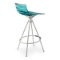 calligaris ice counter  stool green stainless steel frame