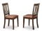 East West Furniture Dining Room Chair Set, Cappuccino Finish, Set Of 2