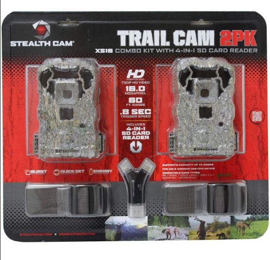 Stealth Cam XS16 2-Pack Game Trail Camera with SD Card Reader