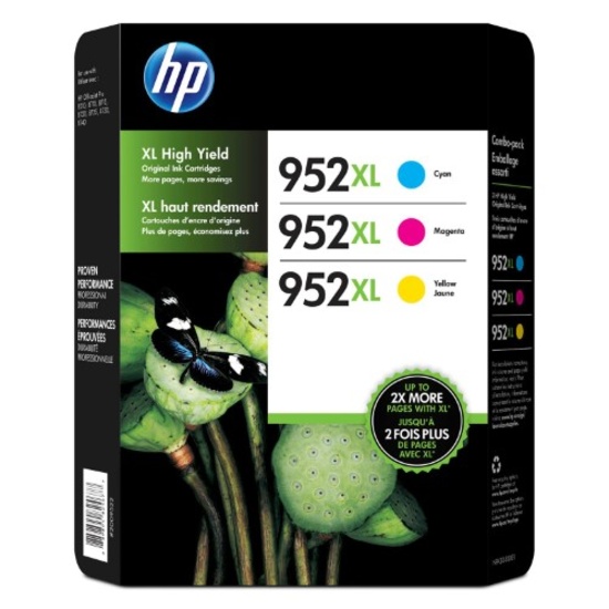 HP 952XL 3-PK C/M/Y CMY INK CARTRIDGES