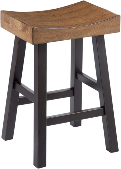 Ashley Furniture Signature Design - Glosco Barstool Set - Pub Height - Vintage Casual - Set of 2