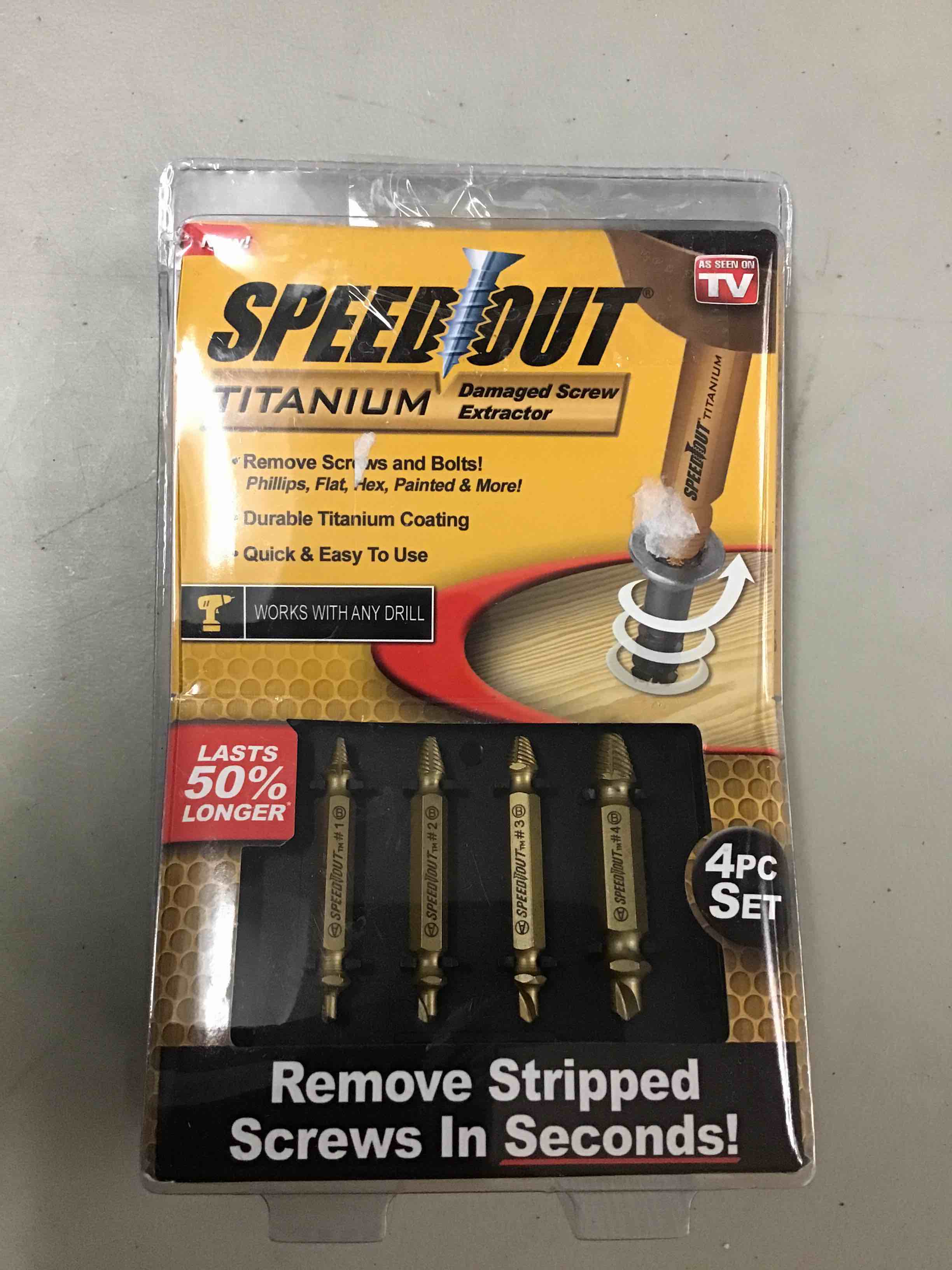 Speed Out Titanium 4 Piece Set Damaged Screw Proxibid