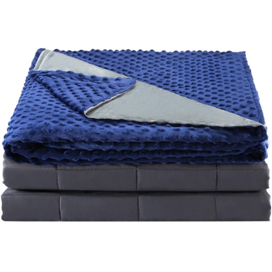 TomCare Weighted Blanket & Removable Duvet Cover (48â€x72â€, 15lbs for 120-180lbs)