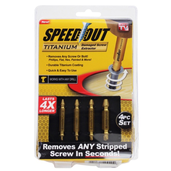 Speed Out Titanium Screw Extractor (4-Piece)