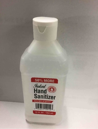 Instant Hand Sanitize Gel, 12 oz, contains 62% Ethyl Alcohol
