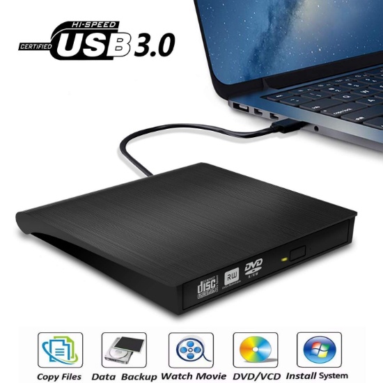 External DVD Drive, USB 3.0 Portable CD/DVD+/-RW Drive/DVD Player