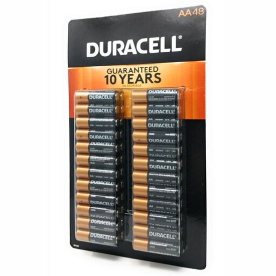 Duracell AA Alkaline Batteries, 48 Ct