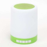 Defiant Rechargeable Led Touch Light With Bluetooth Speaker Green/white