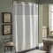 EZY Hang Chrome 71x77 Brown w/ Beige, Grey Shower Curtain