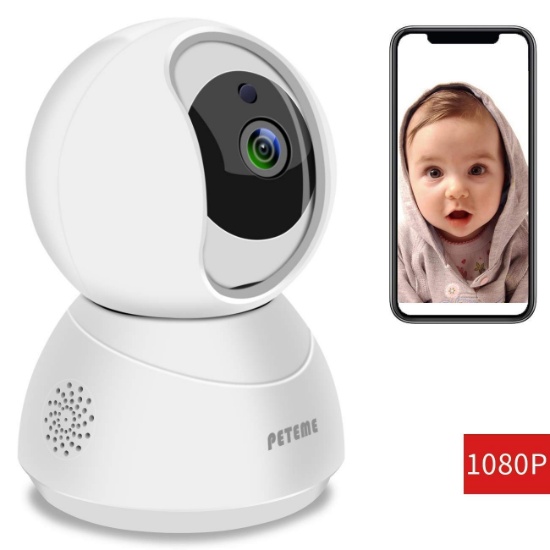 Peteme Baby Monitor 1080P FHD Home WiFi Security Camera