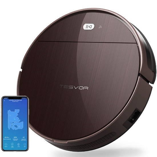 Tesvor Robotic Vacuum, Wi-Fi Connected Robot Vacuum Cleaner