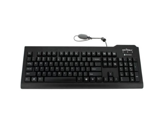 Seal Shield Silver-Seal Medical Grade True-Type Keyboard, Antimicrobial (USB) (Black)  SSKSV207